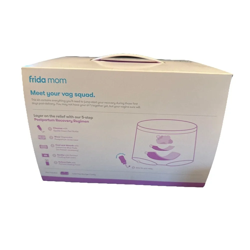 Frida Mom Postpartum Recovery Kit Pads Foam Liners Witch Hazel Cooling Caddy - Picture 2 of 2
